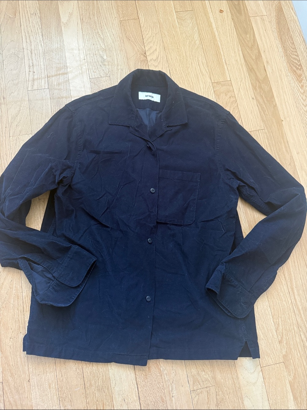 Buck Mason Navy Button-Down Corduroy Casual Shirt